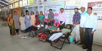 जागतिक महिला दिनानिमित्त शिक्षणशास्त्र महाविद्यालयात रक्तदान शिबिराचे आयोजन