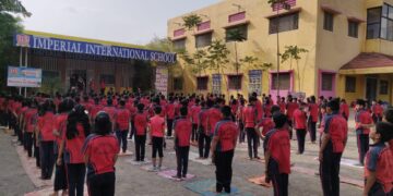 इम्पिरियल इंटरनॅशनल स्कूल येथे “आंतरराष्ट्रीय योगा”दिवस उत्साहात संपन्न