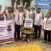 तापी पाटबंधारे विकास महामंडळमधील भ्रष्टाचाराविरोधात राष्ट्रवादी युवक काँग्रेस शरदचंद्र पवार चे”भ्रष्टाचांऱ्याचा सन्मान..हाच अधिकांऱ्याचा मान”आंदोलन