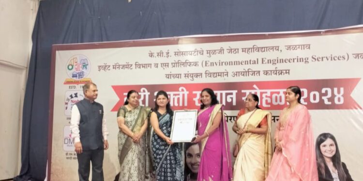 संगीत व शिक्षण क्षेत्रातील उल्लेखनीय कार्याबद्दल सौ. शुभांगी बडगुजर नारी शक्ती पुरस्काराने सन्मानित