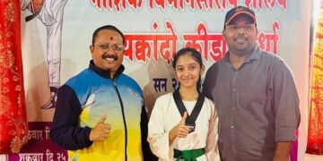नाशिक विभागीय शालेय तायक्वांडो स्पर्धेत अनुभूती निवासी स्कूलच्या साची पाटील ला सुवर्ण पदक