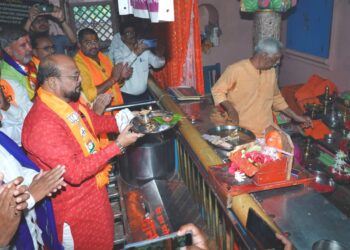 माझ्या विजयासह महायुतीचे सरकार येऊ दे ; गुलाबराव पाटलांचे पद्मालय येथिल बाप्पाला साकडे