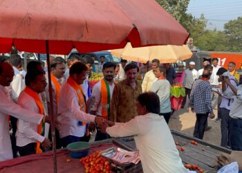 कृषी उत्पन्न बाजार समितीमध्ये आ. भोळे यांना रॅलीत उदंड प्रतिसाद
