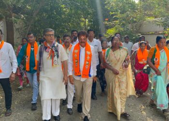 आ. राजूमामा भोळे यांचे गणपती नगर, रामेश्वर कॉलनी भागात ठिकठिकाणी जल्लोषात स्वागत