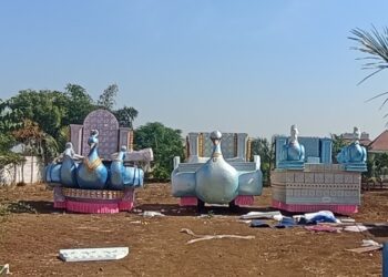 श्री स्वामीनारायण मंदिर जळगाव मूर्ती प्रतिष्ठा महोत्सा अंतर्गत भव्य व आकर्षक मिरवणुकीचे आयोजन