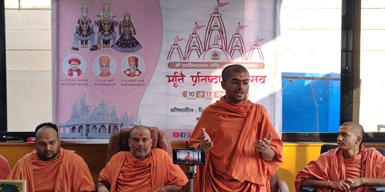 स्वामीनारायण मंदिरात १० ते १७ डिसेंबरपर्यंत मूर्ती प्राणप्रतिष्ठा महोत्सवाचे आयोजन