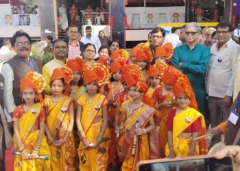 बालरंग भूमी परिषद मुंबई आयोजित बालरंगभूमी संमेलनात प. वि.पाटील विद्यालयाची धमाल