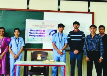 गोदावरी नर्सिंग महाविद्यालयात हेपेटायटिस बी लसीकरण  उपक्रम