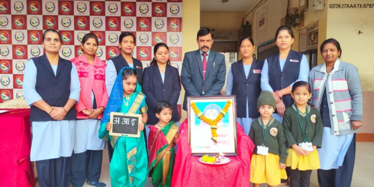 ओरीअन इंग्लिश मिडीयम स्टेट बोर्ड स्कूल येथे सावित्रीबाई फुले जयंती उत्साहात साजरी