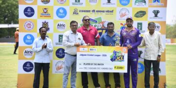 जळगाव जिल्हा क्रिकेट असोसिएशनच्या वतीने आयोजित JCL T-20 चा रोमांच;अमळनेर सुहांस जायंट्स, रावेर रॉयल्स, चाळीसगाव एसपीसीसी चॅलेंजर विजयी…