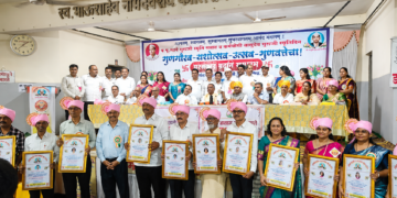 भुसावळात ‘गुणगौरव यशोत्सव’ उत्साहात; विविध क्षेत्रांतील मान्यवरांसह ४५ गुणवंत विद्यार्थ्यांचा गौरव