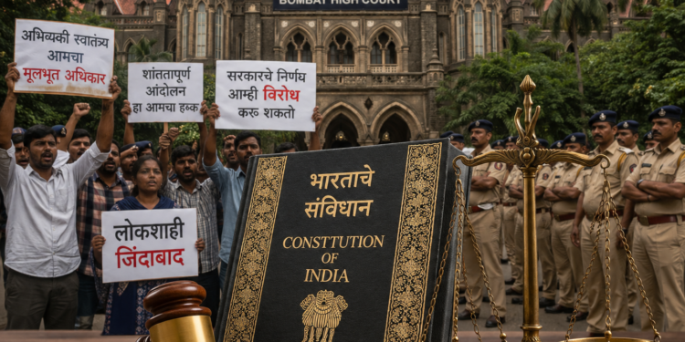 सरकारविरोधात घोषणा देणे गुन्हा नाही; पोलीस सरकारचे नोकर नाहीत – मुंबई उच्च न्यायालयाचा महत्त्वपूर्ण निर्णय