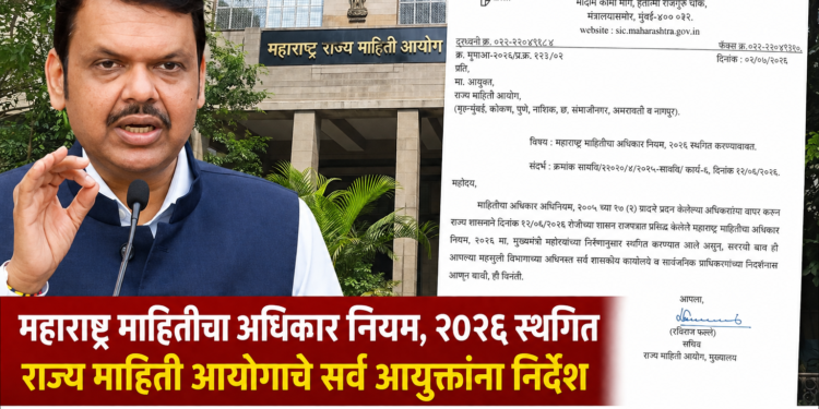 माहितीचा अधिकार नियम-२०२६ स्थगित